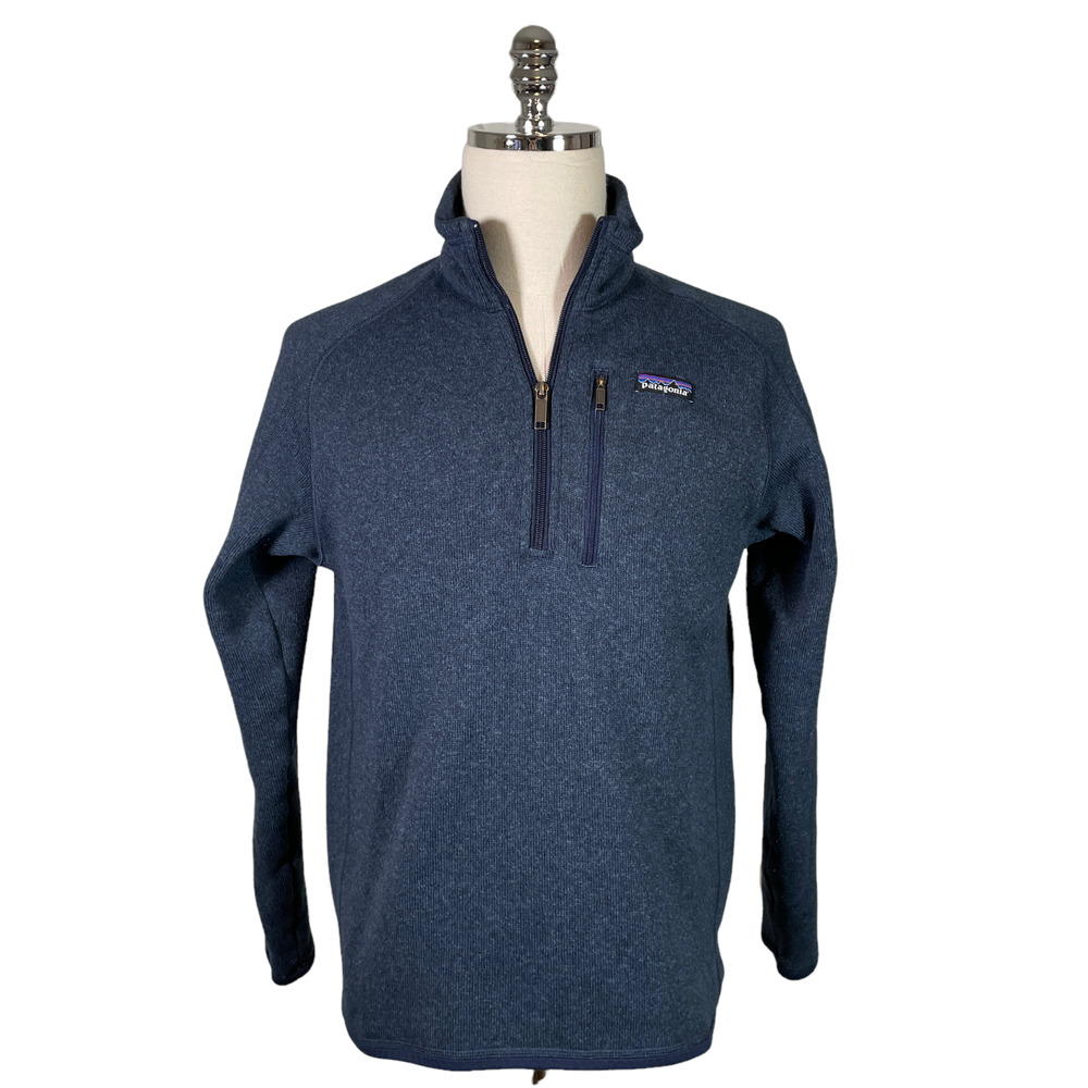 Patagonia Men's Medium Navy Blue Quarter Zip Better Sweater Fleece Jacket